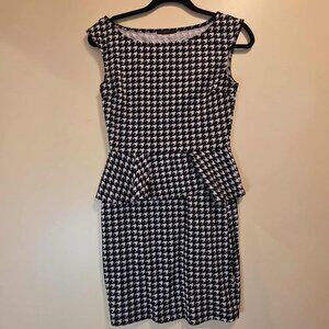 Soprano Peplum Black/White Dress 6